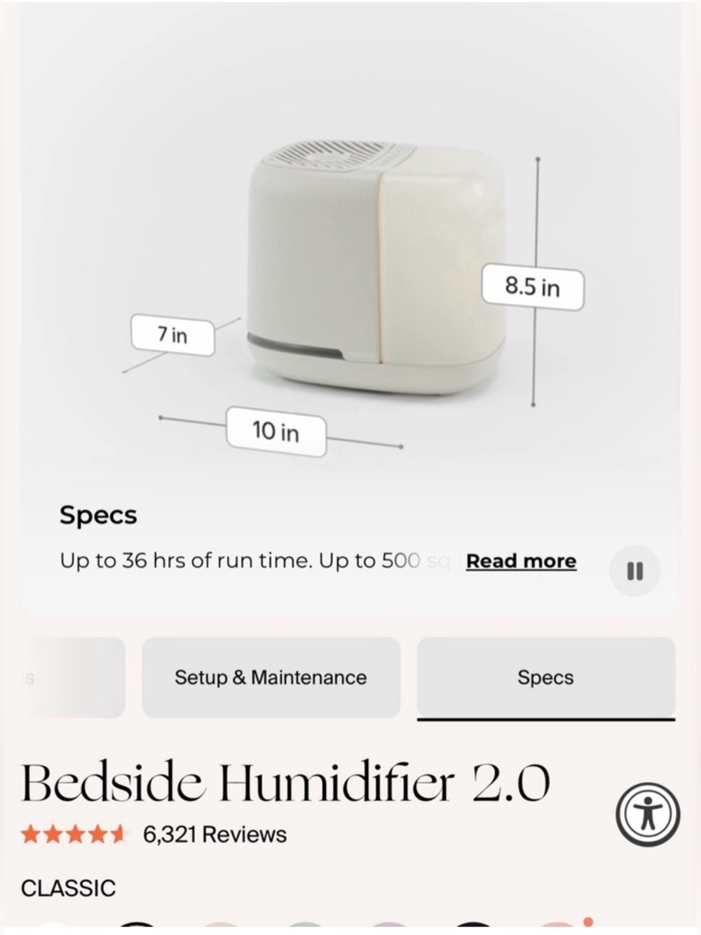 Bedside Humidifier 2.0 - Classic Moonstruck